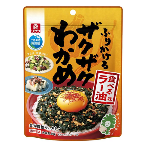 Riken crunchy wakame furikake chili garlic flavor 50g Japanese seaweed rice seasoning