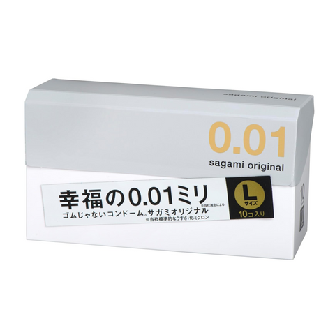 Sagami Original 0.01 condoms L size 10 pack ultra thin polyurethane latex free