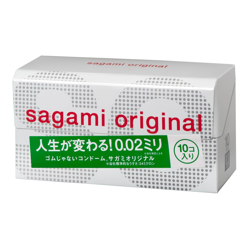 Sagami Original 0.02 ultra thin polyurethane condoms 10 pack Japan