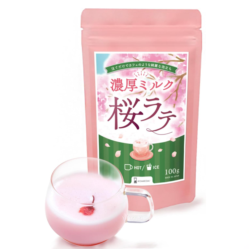 Japanese sakura latte powder 100g instant cherry blossom drink