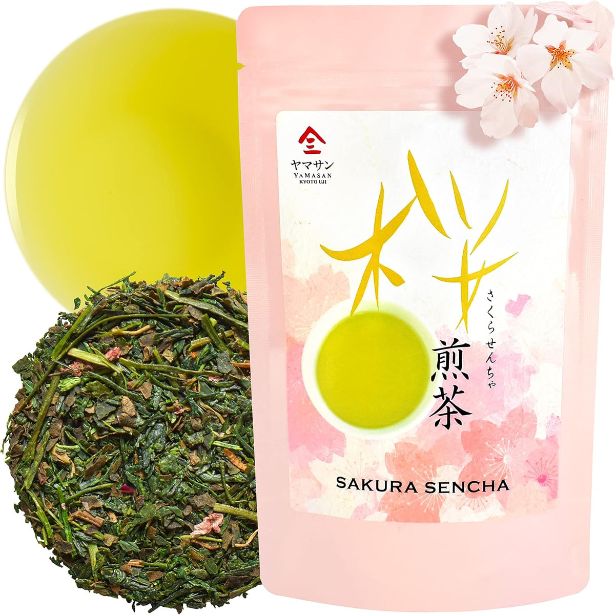 Premium Sakura Sencha Japanese green tea with cherry leaf aroma 80g loose leaf