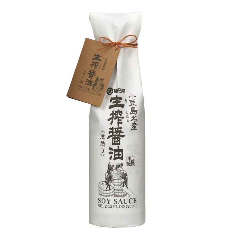Front bottle view of Shodoshima Natural Brewed Raw-Pressed Soy Sauce 720ml