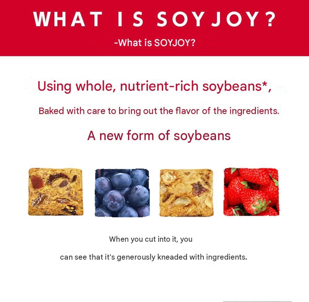 Japanese SOYJOY low GI soy protein snack bars made with whole soybeans and fruit