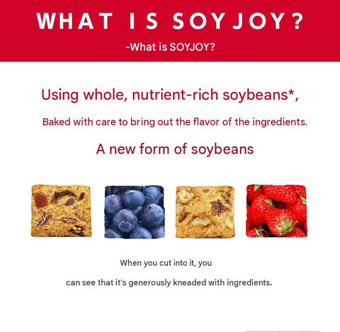 Japanese SOYJOY low GI soy protein snack bars made with whole soybeans and fruit