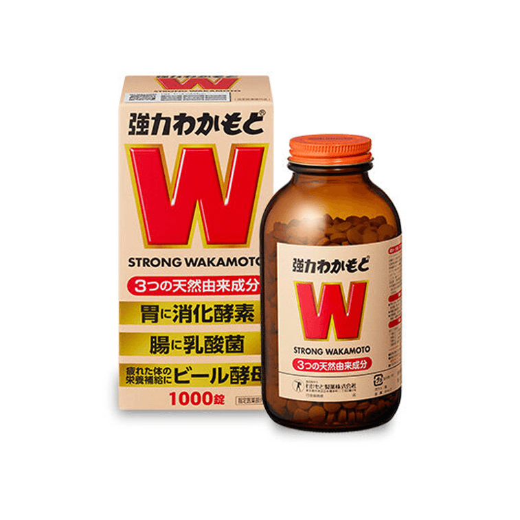 Strong Wakamoto Japanese Gastrointestinal Supplement 1000 Tablets bottle front view