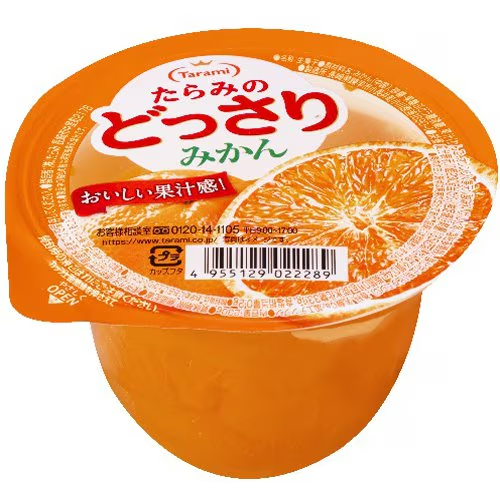 Tarami Dossari Mandarin Orange Jelly 230g with real mandarin orange pieces