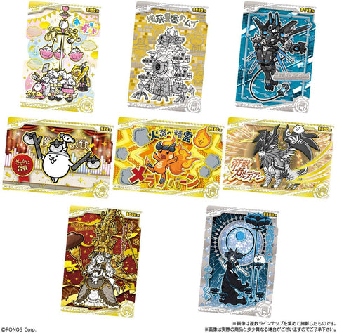 The Battle Cats cocoa cream wafer with metallic plastic card