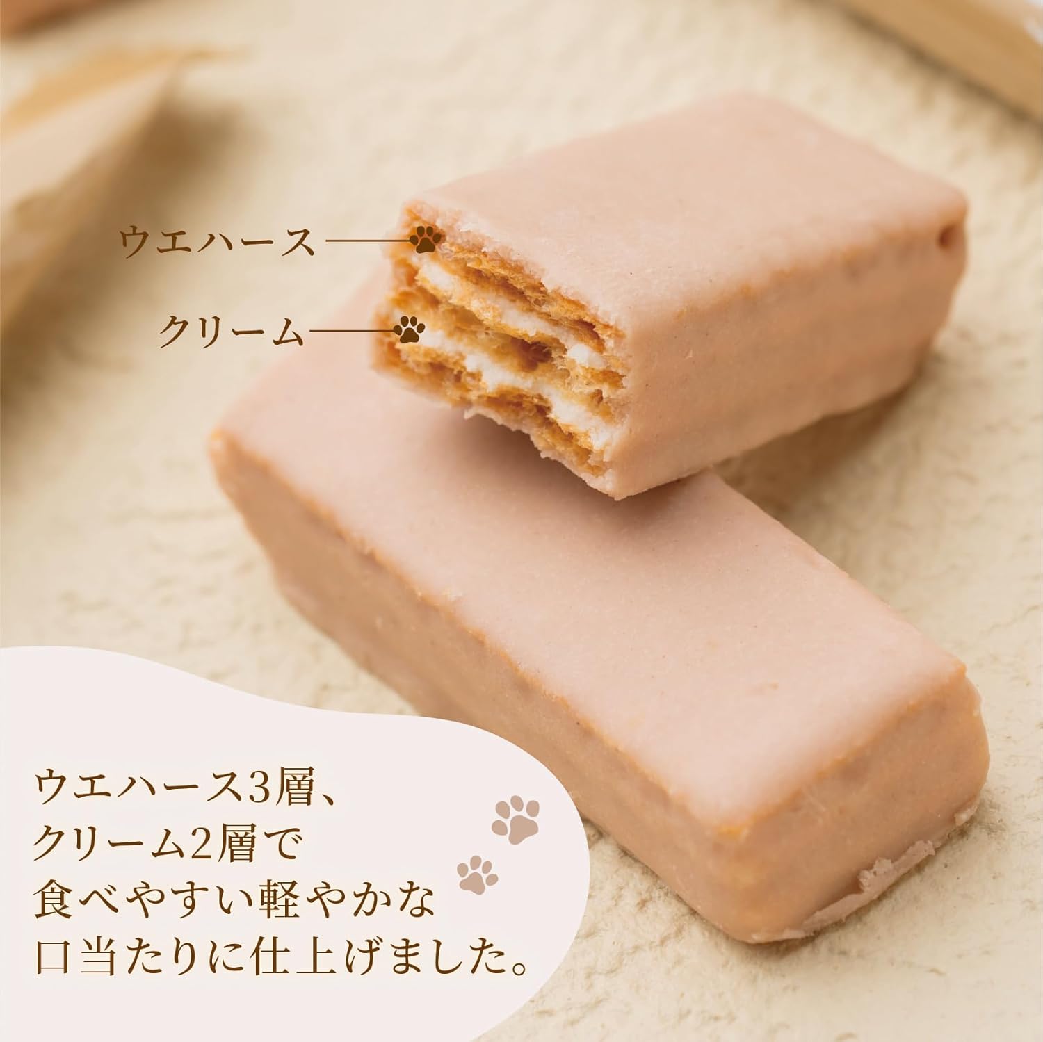 Open box of TOKYO CROWN CAT royal milk tea wafers showing individual packs