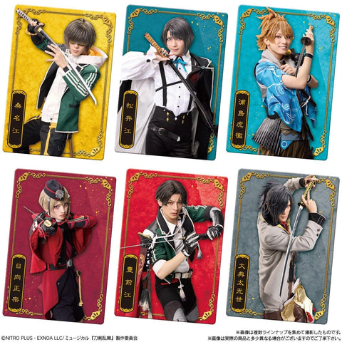 Touken Ranbu Musical wafer pack with collectible card design and logo