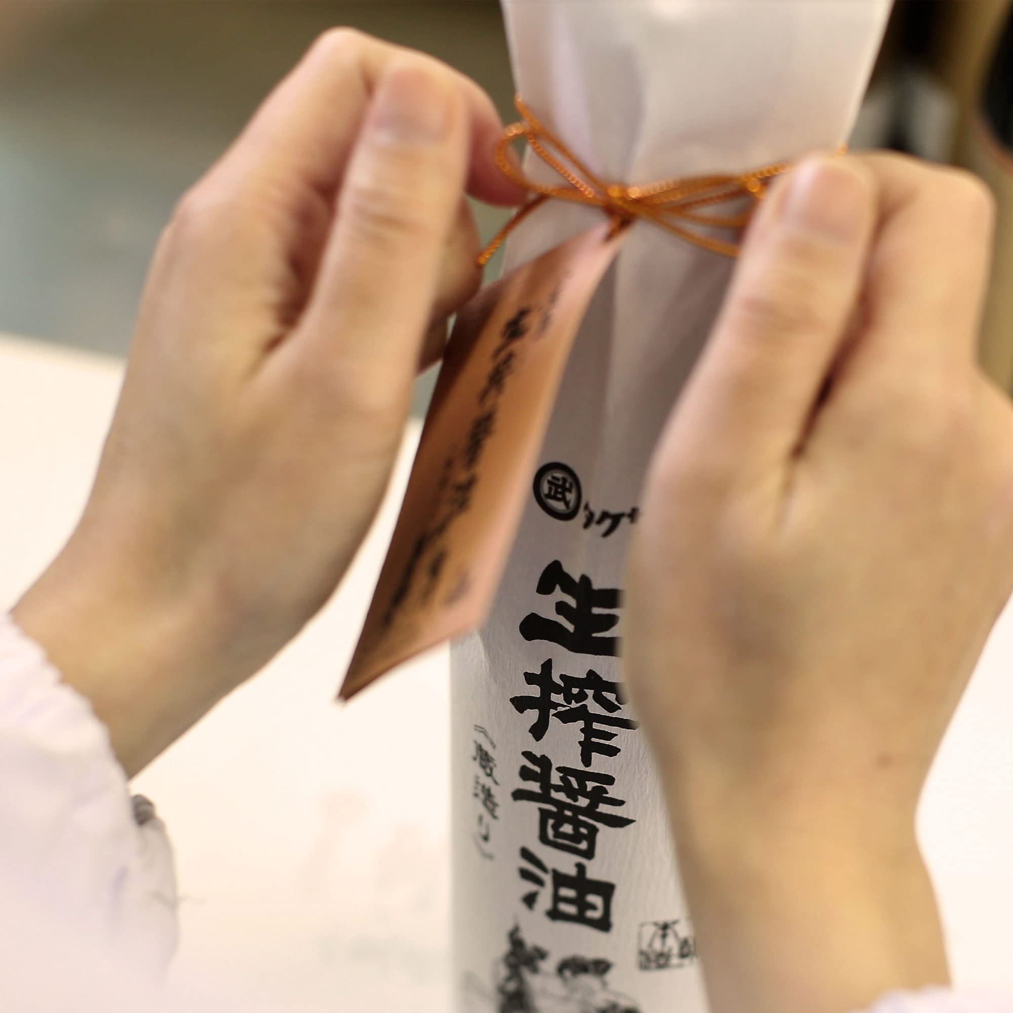 Traditional Shodoshima soy sauce brewing process illustration or scene