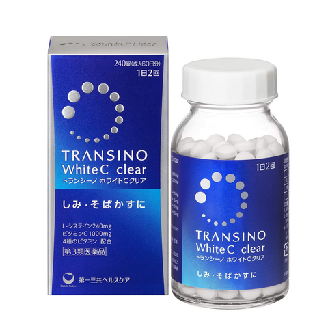 Transino White C Clear 240 Tablets front packaging