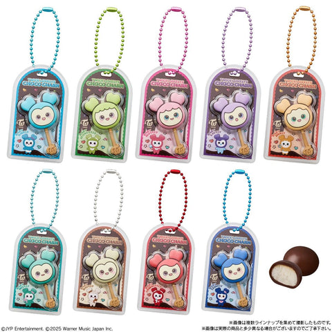 TWICE LOVELYS mini chocolate bar charms with ball chains – 9 collectible types