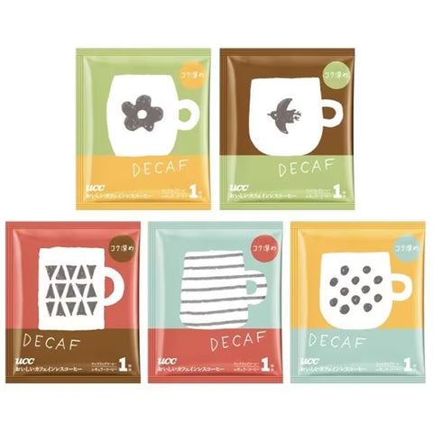 UCC decaf coffee made with 100% Arabica beans from Brazil and Colombia