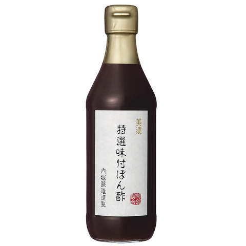 Uchibori Mino Tokusen Ponzu 360ml Japanese citrus soy sauce with yuzu and sudachi