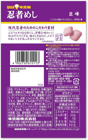 UHA Mikakuto chewy Kyoho grape gummy candy snack from Japan