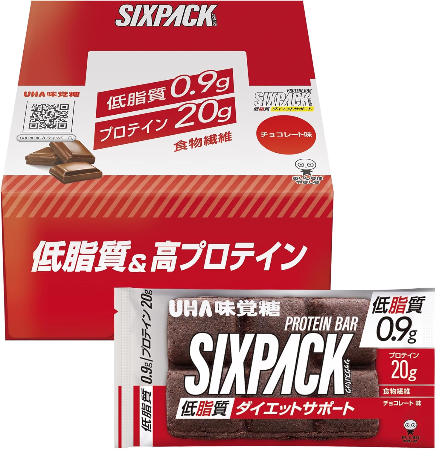 UHA SIXPACK high protein chocolate bars