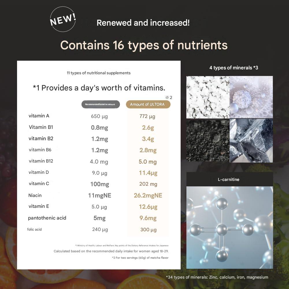 Japanese ULTORA WPI and WPC whey protein black sesame kinako flavor