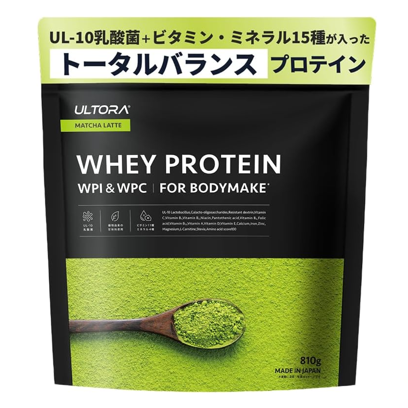 ULTORA Whey Protein Matcha Latte Flavor 810g Packaging Japan