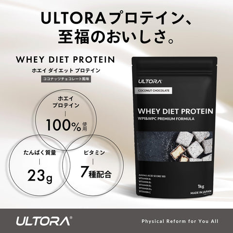 Mixing ULTORA Whey Protein Coconut Chocolate flavor with milk in shaker