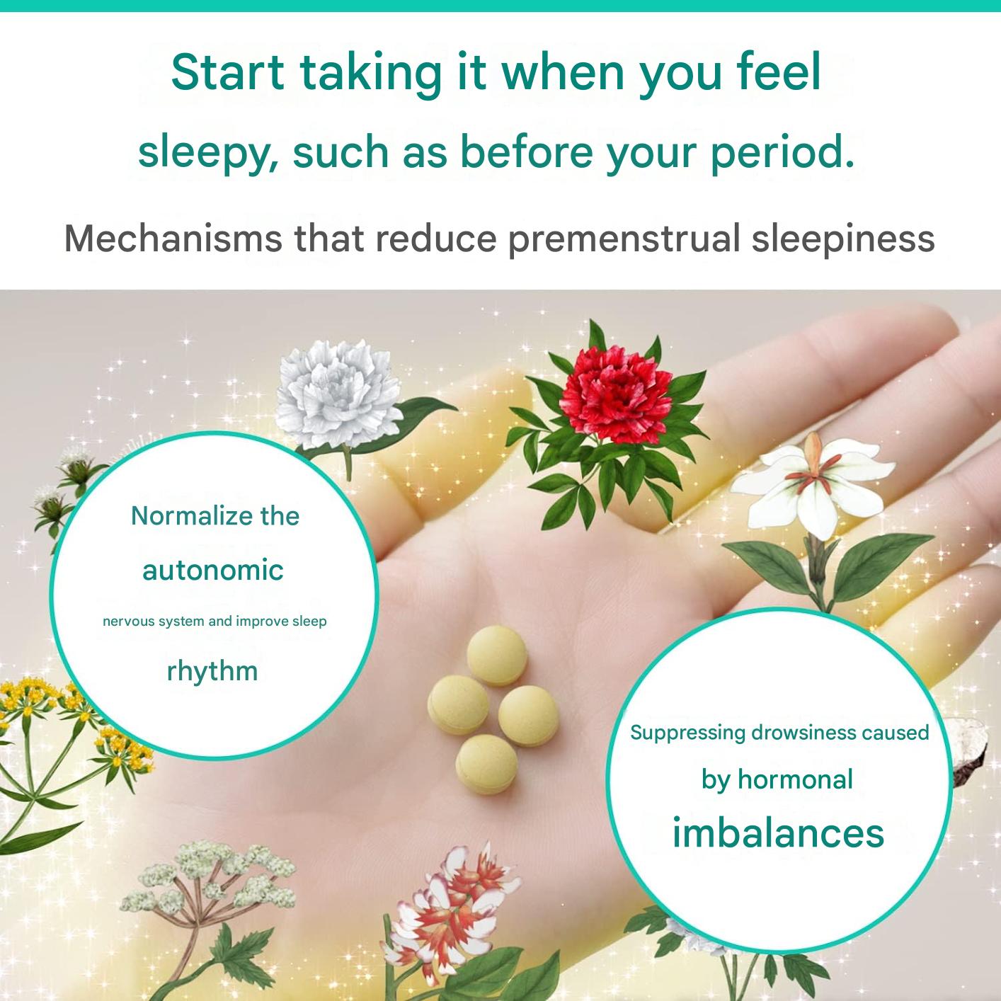 White Luna tablets for women's hormonal balance sleep support and PMS relief
