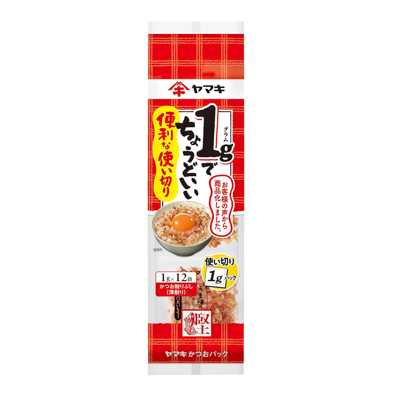 Yamaki Japanese bonito flakes 1g × 12 convenient single-use packs for dashi and toppings